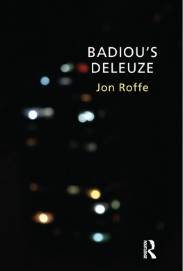 Roffe - Badious Deleuze