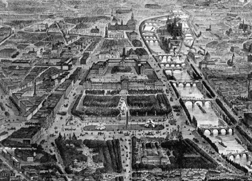 Aerial view of Paris c 1871 showing public buildings many of which were - photo 17