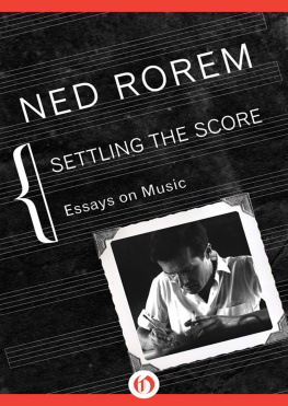 Rorem - Settling the Score