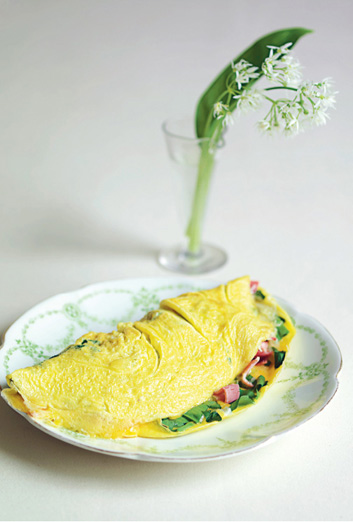 Wild garlic omelette with chilli cheese and ham Potato beef and - photo 25