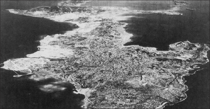 An aerial view of Okinawa Shima looking north The islands southern tip Cape - photo 6