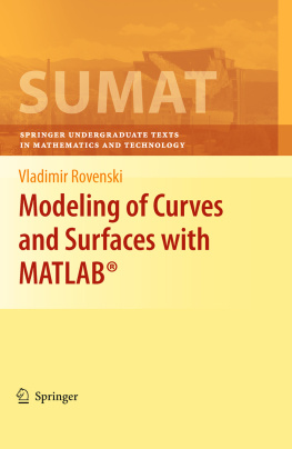 Rovenskii Modeling of Curves and Surfaces with MATLAB