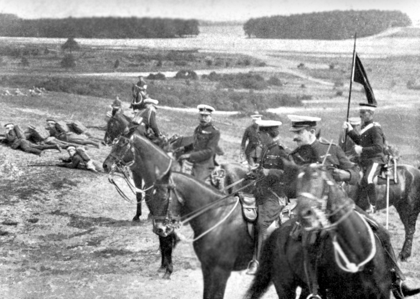 King George V with Staff Officers watching manoeuvres above the Long Valley - photo 10