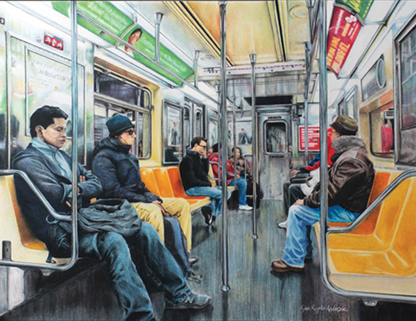 ON A DOWN TIME TRAIN GINA RUGITO-ANDERSON Colored pencil on vellum bristol - photo 4