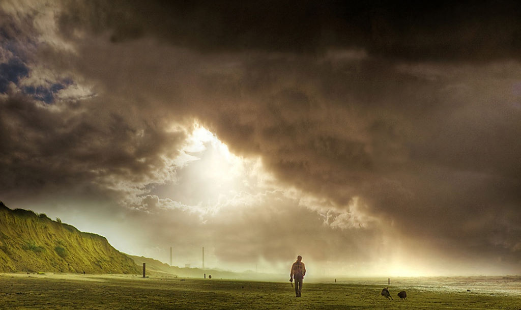 Walk the dog Heavy clouds just after a fierce shower photo Martin van - photo 8