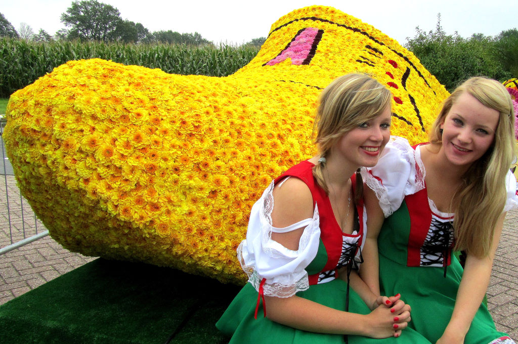 Giant klomp Flower show showing another Dutch icon the klomp wooden shoe - photo 23