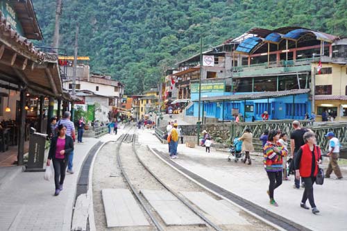 The rail line ends at Aguas Calientes the town at the base of Machu Picchu - photo 14