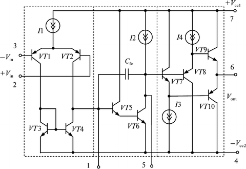 Fig 11 Circuit of K157UD4-type op-amp with the VCVS structure The first - photo 1