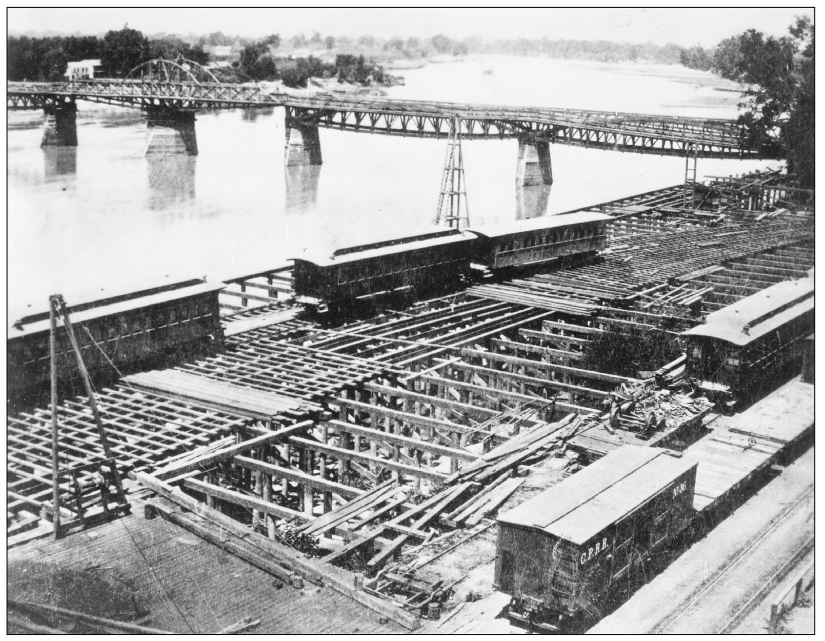 The Central Pacific was putting its new Sacramento wharf to use even as it was - photo 4