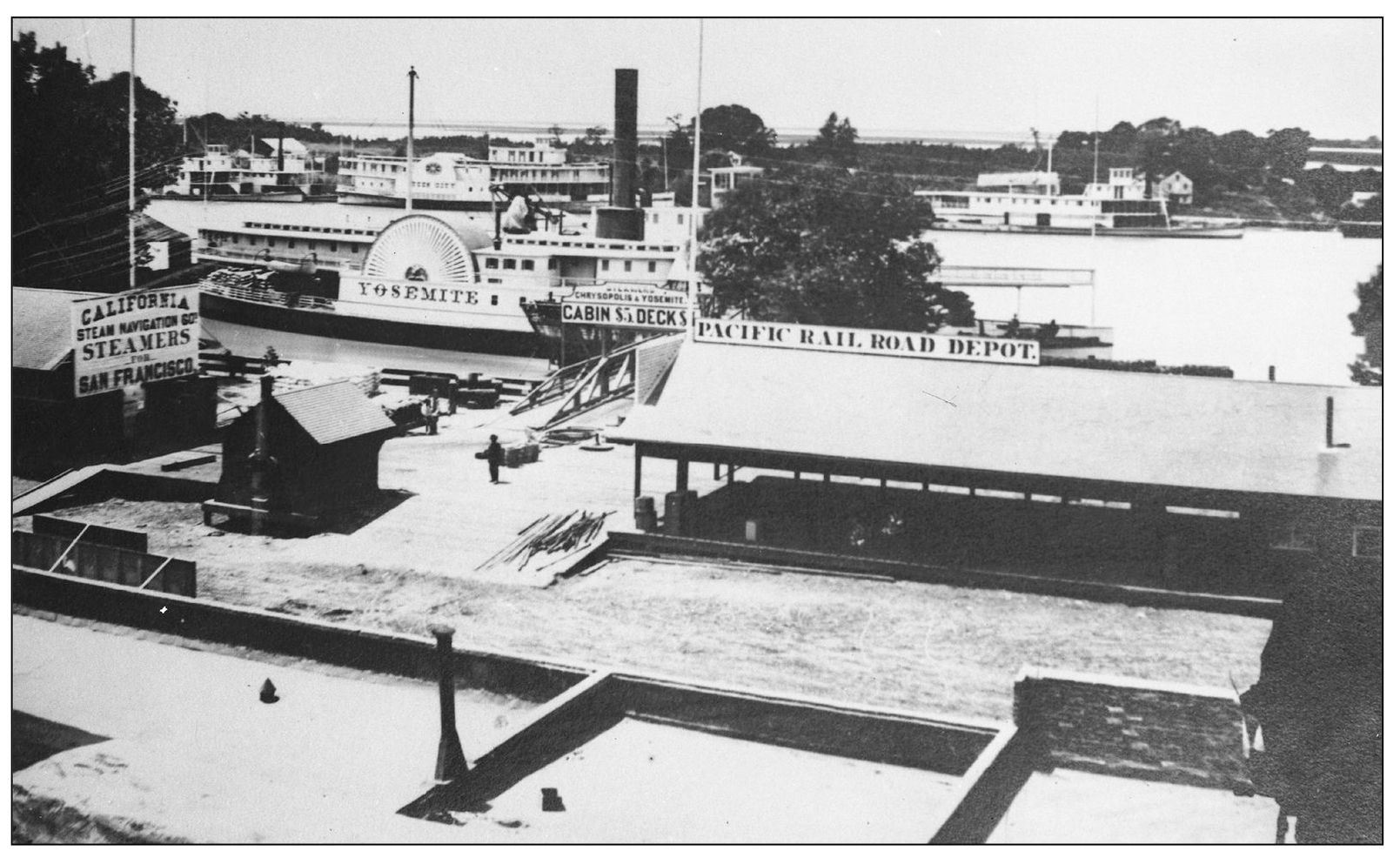 The California Steam Navigation Company steamboat Yosemite is docked at the - photo 7