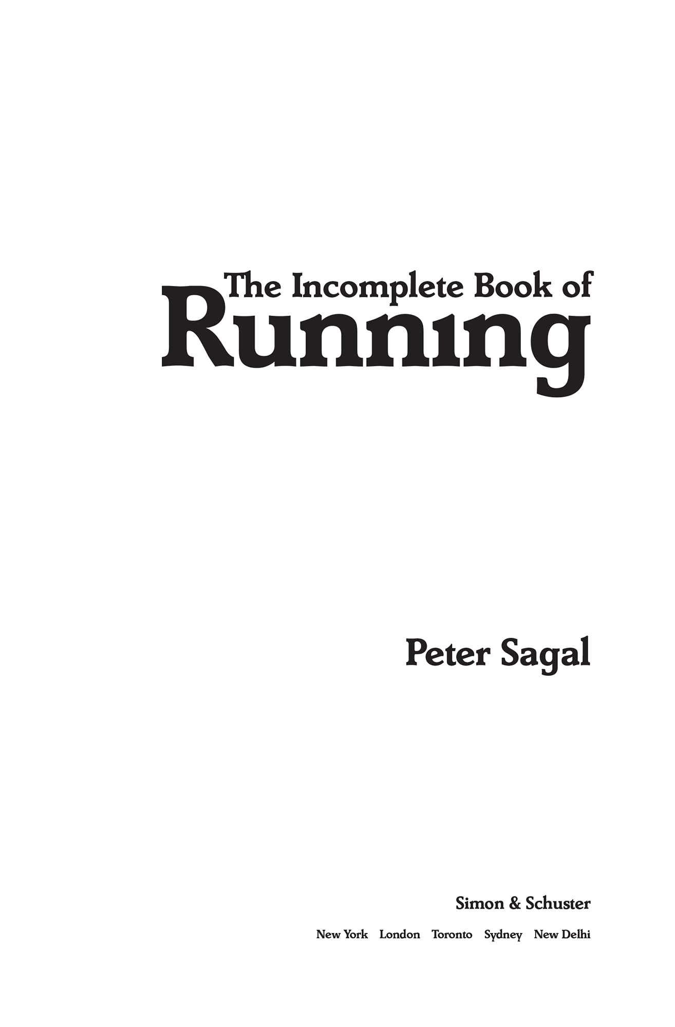 The Incomplete Book of Running - image 1