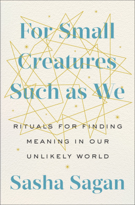 Sagan FOR SMALL CREATURES SUCH AS WE: finding wonder and meaning in our unlikely world