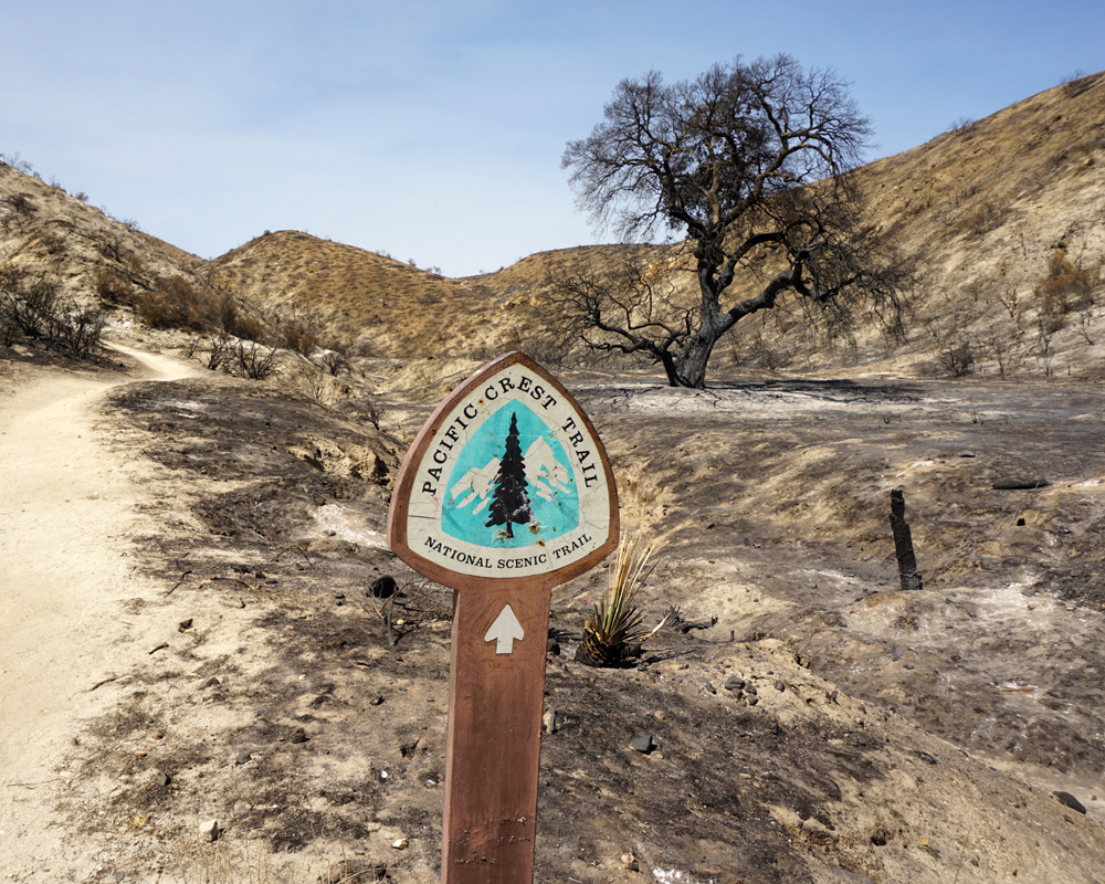 A trail marker welcomes hikers after the Sand Fire swept through Soledad - photo 5