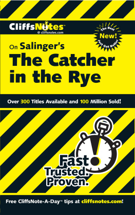 Salinger Jerome David CliffsNotes on Salingers The Catcher in the Rye