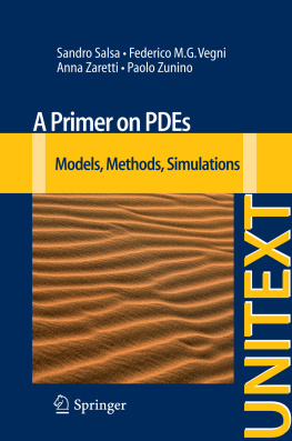 Salsa Sandro A Primer on PDEs Models, Methods, Simulations
