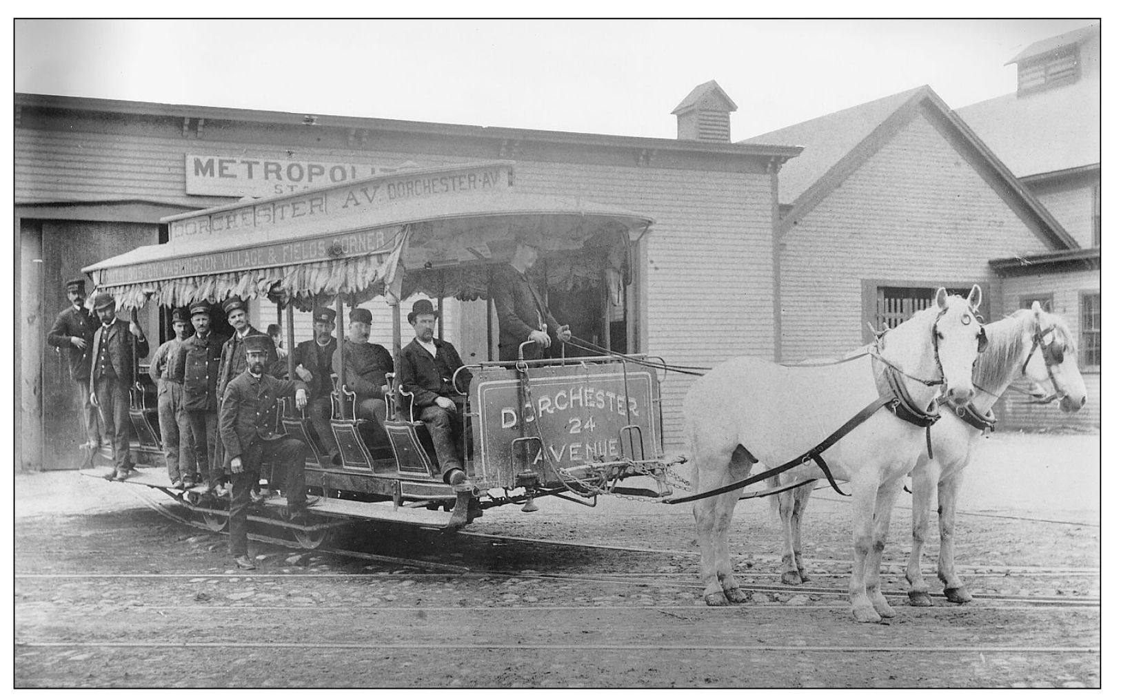 Here we see an open horse car of the Metropolitan Railroad Company Bostons - photo 12