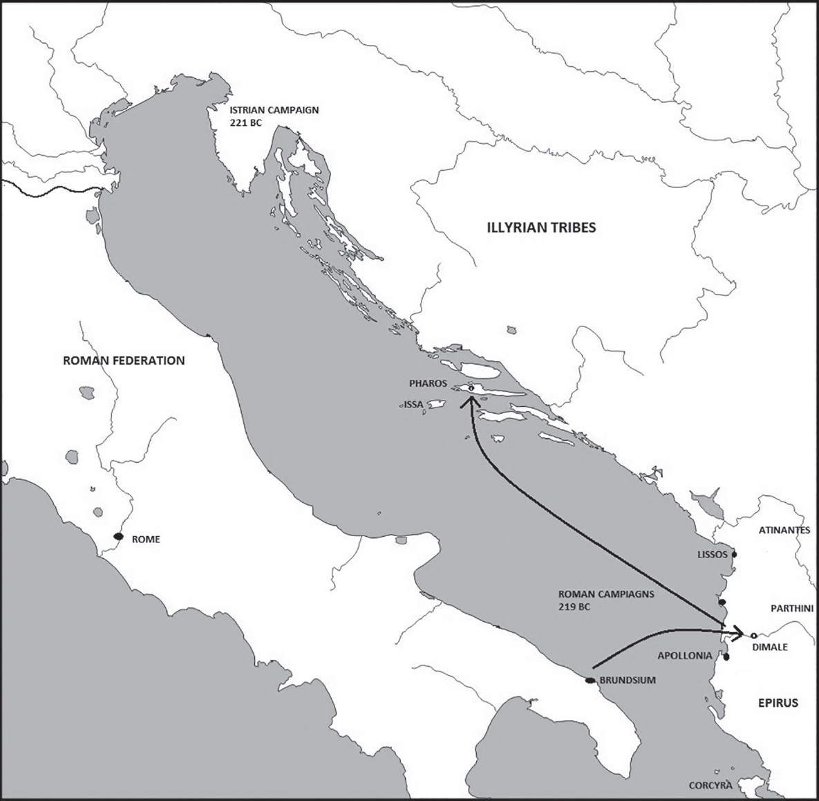 Map 7 Second Illyrian War 219 BC Map 8 The Mediterranean World in 218 BC - photo 7