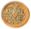 Cumin seeds jeera are pale brown and usually partnered with coriander seeds - photo 7