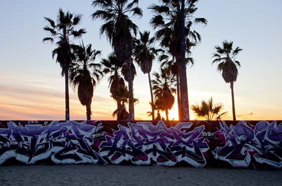 An artist community embraces graffiti in Venice California where a beachside - photo 9