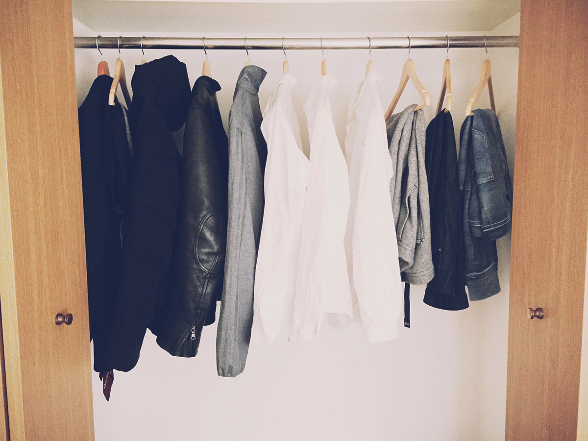 Heres a look in my closet from a down jacket to a suit some white shirts and - photo 15