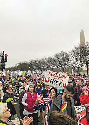 the 2017 Womens March along the National Mall Bens Chili Bowl on U - photo 5