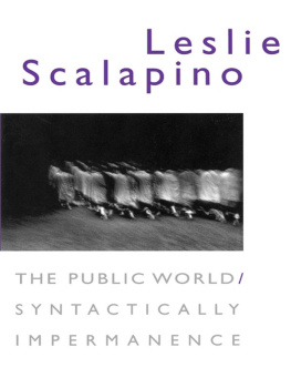 Scalapino The Public World/Syntactically Impermanence