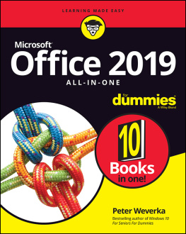 Weverka - Office 2019 All-in-One For Dummies