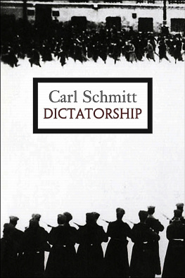 Schmitt - Dictatorship