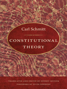 Schmitt Carl Constitutional Theory