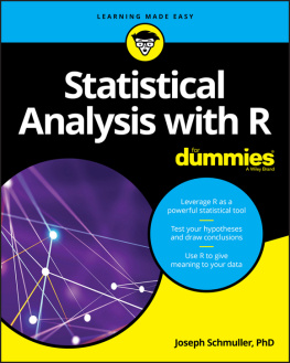 Schmuller - Statistical Analysis with R For Dummies