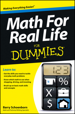 Schoenborn Math For Real Life For Dummies