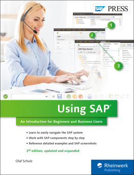 Schulz Using SAP®: an introduction for beginners and business users