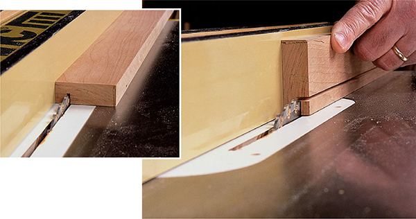 Saw a rabbet on the table saw in two steps Set the blade elevation and fence - photo 6