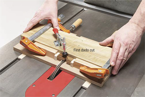 Cut a second dado in Piece A after rotating it one-quarter turn toward the dado - photo 12