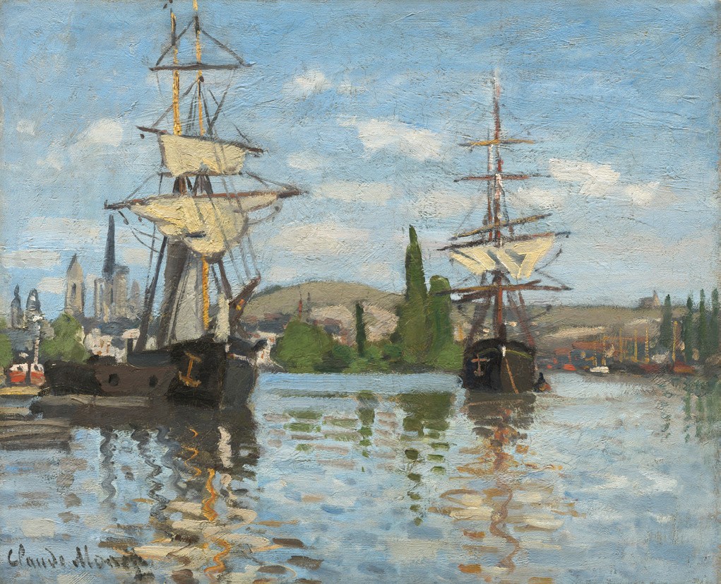 Ships Riding on the Seine at Rouen Claude Monet oil on canvas Monet created - photo 4