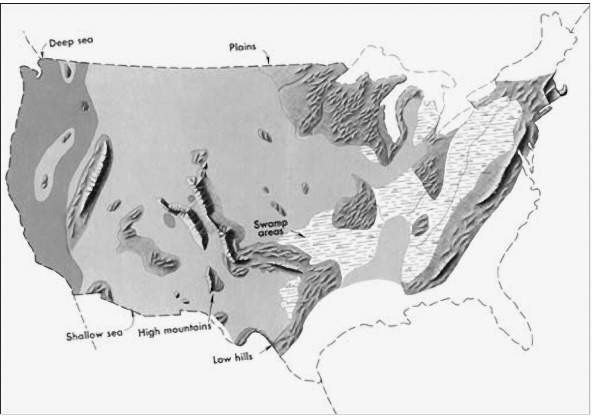 This map shows the low hills that were formed during the Pennsylvanian Period - photo 5