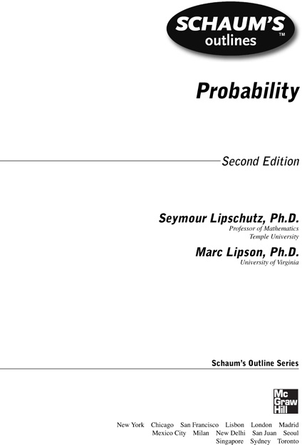 SEYMOUR LIPSCHUTZ who is presently on the mathematics faculty at Temple - photo 1