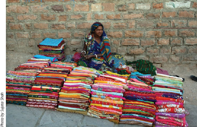 A street vendor selling saris India I went to art school to study graphic - photo 4