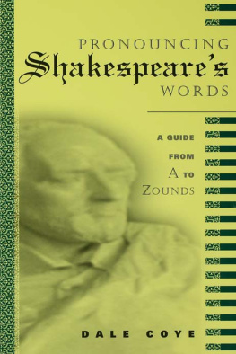 Shakespeare William - Pronouncing Shakespeares Words