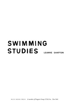 Shapton - Swimming Studies