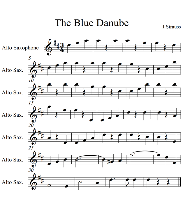 The Blue Danube Alto Saxophone Piano - photo 9