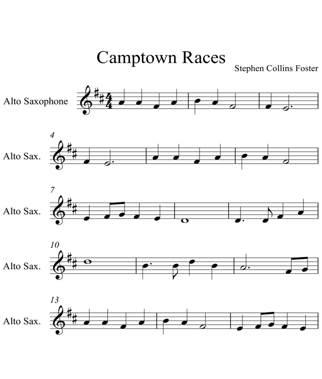 Camptown Races Alto Saxophone Piano - photo 13