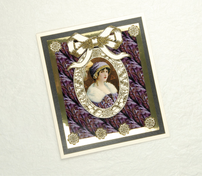 Materials A4 sheet of cream card A5 sheet of gold mirror card A5 sheet of - photo 12