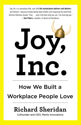 Sheridan - Joy, Inc.: How We Built a Workplace People Love