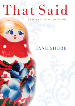 Shore - That said: new and selected poems