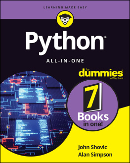 Shovic John C. - Python All-in-One For Dummies