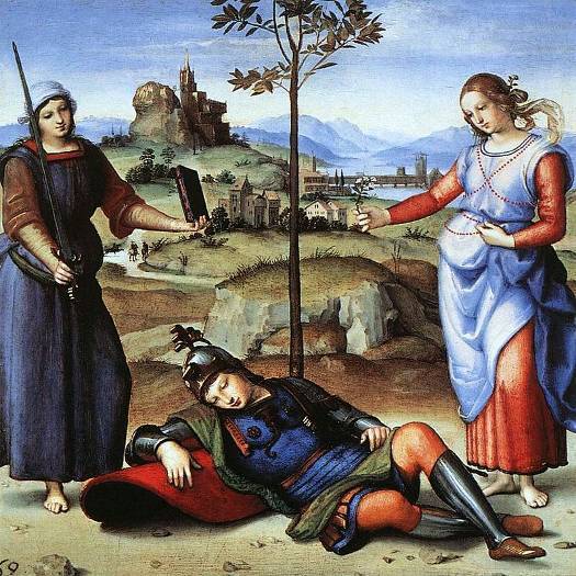 The Vision of a Knight by Raphael is based on an episode in Book 15 of the - photo 12