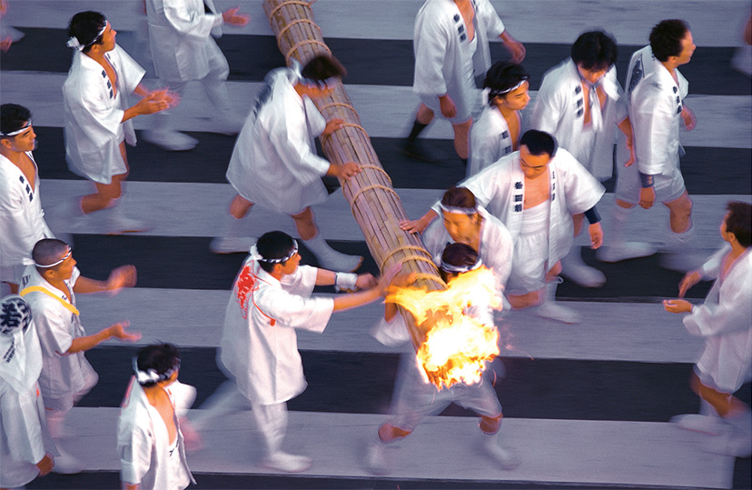 A procession of taimatsu torch bearers An impressive Gion warlord Fire - photo 17