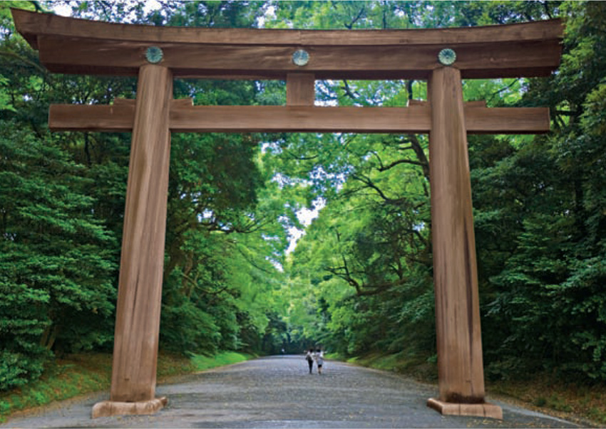 A shrines distinctly simple torii gate symbolizes the entrance into the sacred - photo 8
