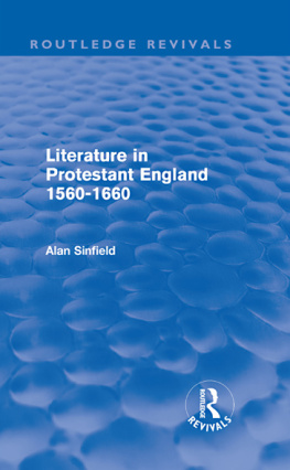 Sinfield Literature in Protestant England, 1560-1660